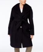 Jones New York Plus Size Asymmetrical Belted Coat