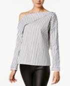 Bar Iii Striped One-shoulder Top, Created For Macy's