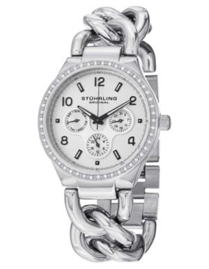 Stuhrling Original Stainless Steel Case On Chain Bracelet Watch