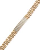 Men's Diamond Link Bracelet (1/2 Ct. T.w.) In 10k Gold