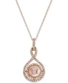 Pink Cultured Freshwater Pearl (6-1/2mm) & Diamond (1/4 Ct. T.w.) 18 Pendant Necklace