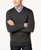 Club Room Men's Merino V-neck Sweater, Created For Macy's
