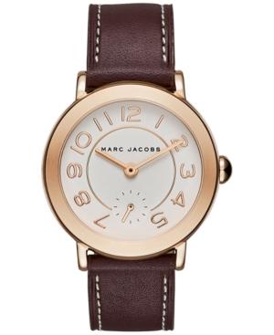 Marc Jacobs Women's Riley Dark Cherry Leather Strap Watch 36mm Mj8676