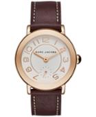 Marc Jacobs Women's Riley Dark Cherry Leather Strap Watch 36mm Mj8676