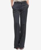 Dkny Striped Wide-leg Pants, Created For Macy's
