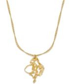 Erwin Pearl Atelier For Charter Club Gold-tone Molten Metal Pendant Necklace, Only At Macy's