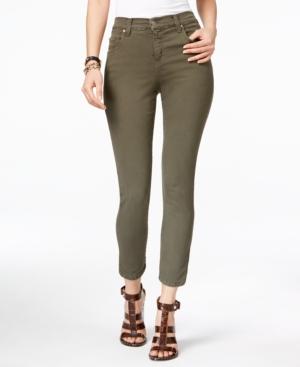 Karen Kane Oli Zuma Cropped Olive Wash Skinny Jeans