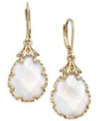 Lonna & Lilly Gold-tone White Stone Drop Earrings