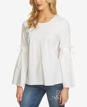 Cece Cotton Bell-sleeve Top