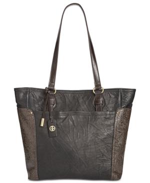 Giani Bernini Sandalwood Embossed Tote, Created For Macy's