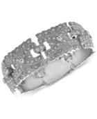 Nina Silver-tone Swarovski Crystal Wide-link Bracelet