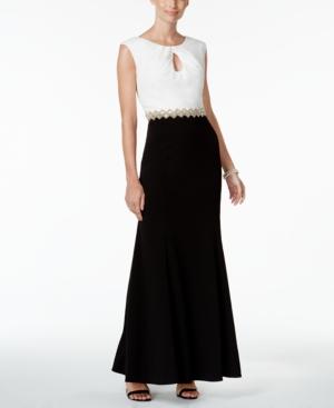 Alex Evenings Colorblocked Evening Gown