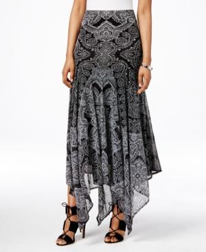 Inc International Concepts Printed Handkerchief-hem Convertible Maxi Skirt, Only At Macy's
