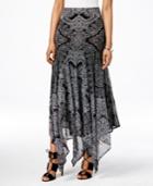 Inc International Concepts Printed Handkerchief-hem Convertible Maxi Skirt, Only At Macy's