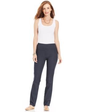 Charter Club Straight-leg Chambray Pants