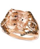Le Vian Morganite (6 Ct. T.w.) And Diamond (1/2 Ct. T.w.) Ring In 14k Rose Gold