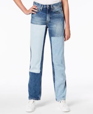 Calvin Klein Jeans Cotton Patched Straight-leg Jeans