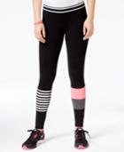 Material Girl Active Juniors' Colorblocked Yoga Leggings, Only At Macy's