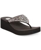 Yellow Box Birder Rhinestone Platform Wedge Sandals Women's Shoes