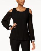 Msk Cold-shoulder Embellished Blouse