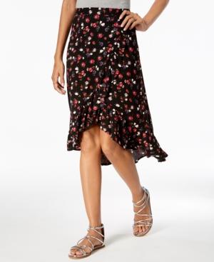 One Hart Juniors' Printed High-low Skirt, Created For Macy's