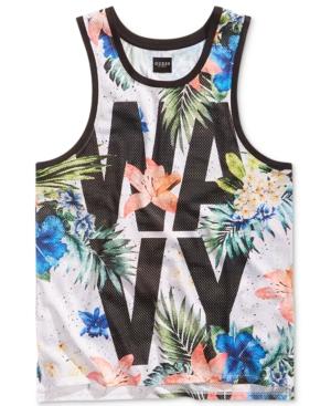Guess Men's Mesh Printed Tank