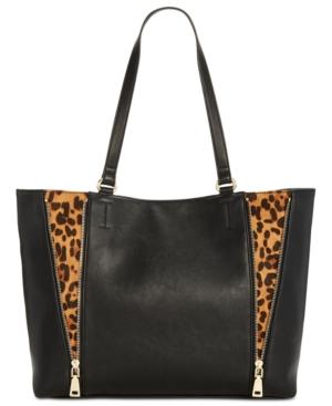 I.n.c. Averry Side Zip Leopard Tote, Created For Macy's
