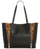 I.n.c. Averry Side Zip Leopard Tote, Created For Macy's