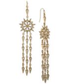 Rachel Rachel Roy Gold-tone Pave Starburst Chandelier Earrings