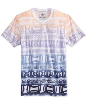 American Rag Men's Southwest Ombre Graphic-print V-neck T-shirt, Only At Macy's