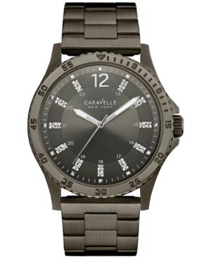 Caravelle New York By Bulova Men's Gunmetal Ion-plated Stainless Steel Bracelet Watch 44mm 45a138