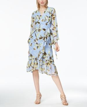 Bar Iii Ruffled Wrap Dress, Created For Macy's