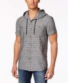 Kenneth Cole Reaction Men's Hooded Striped Shirt