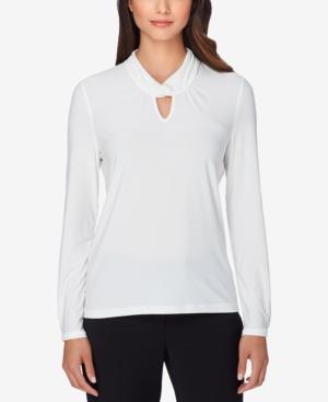 Tahari Asl Twist-neck Top