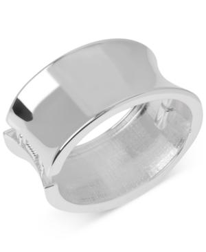 Robert Lee Morris Soho Silver-tone Sculptural Hinge Bangle Bracelet