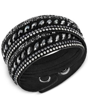 Swarovski Stainless Steel Slake Pulse Crystal Wrap Bracelet