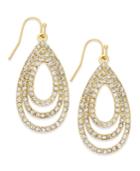 Inc International Concepts Gold-tone Pave Crystal Nested Teardrop Earrings, Only At Macy's