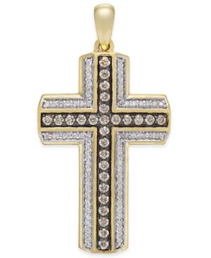 Diamond Cross Pendant (3/4 Ct. T.w.) In 10k Gold