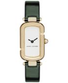 Marc Jacobs Women's North-south Dark Green Patent Leather Strap Watch 20x31mm Mj1485