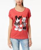 Freeze 24-7 Juniors' Minnie & Mickey Graphic-print T-shirt