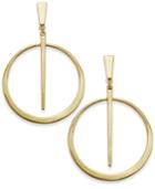 Inc International Concepts Gold-tone Circle & Spike Drop Earrings, Created For Macy's