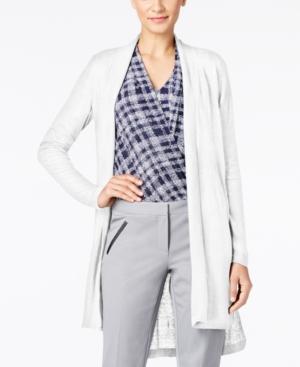 Alfani Petite Linen High-low Cardigan, Only At Macy's