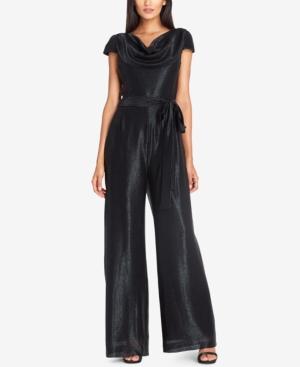 Tahari Asl Cowl-neck Metallic Jumpsuit