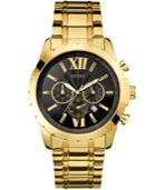 Guess Men's Chronograph Gold-tone Stainless Steel Bracelet Watch 45mm U0193g1
