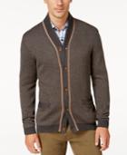 Tasso Elba Men's Soft Touch Shawl-collar Texture Cardigan, Only At Macy's