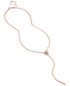 Kenneth Cole New York Rose Gold-tone Druzy Stone Lariat Necklace, 23.5 + 3 Extender