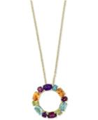 Mosaic By Effy Multi-gemstone 18 Pendant Necklace (4-2/3 Ct. T.w.) In 14k Gold
