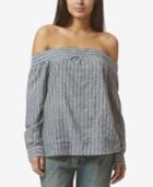 Avec Les Filles Railroad-stripe Off-the-shoulder Top