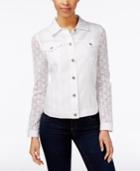 Charter Club Eyelet-sleeve Button-front Jacket, Only At Macy's