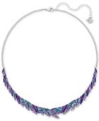 Swarovski Silver-tone Multi-stone Collar Necklace